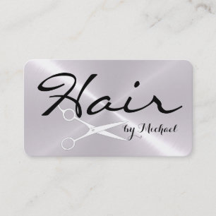 Hair Stylist Appointment Stainless Steel Metal Card