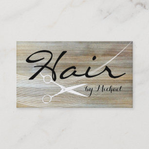 Hair Stylist Appointment Wood Grain Background #2