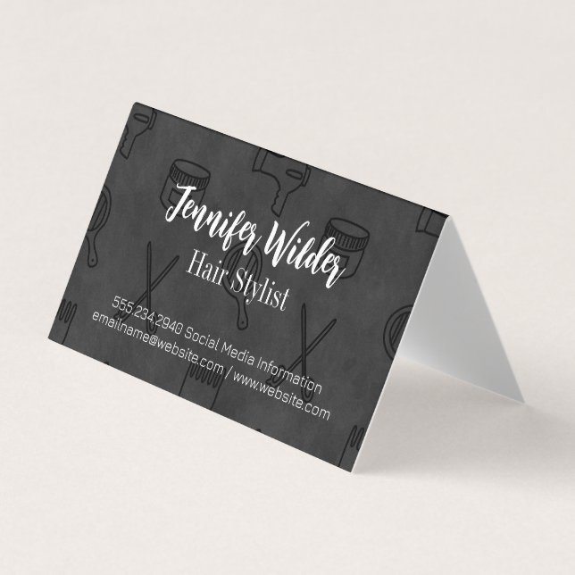 Hair Stylist Background Business Card (Front)