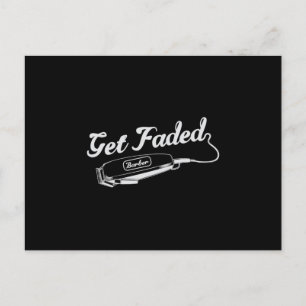 Hair Stylist Barber Get Faded Hairdresser Gift Postcard