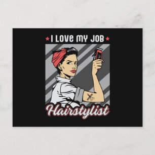 Hair Stylist Barber Hairdresser Scissors Hair Gift Postcard