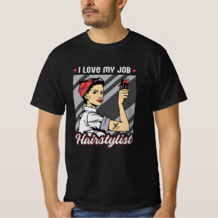 Hair Stylist Barber Hairdresser Scissors Hair Gift T-Shirt