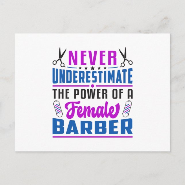 Hair Stylist Barber Scissors Hairdresser Gift Idea Postcard (Front)