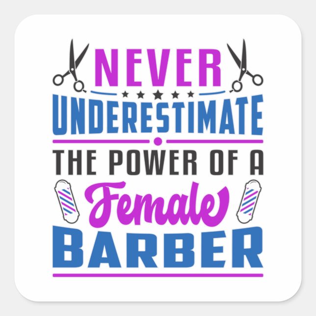 Hair Stylist Barber Scissors Hairdresser Gift Idea Square Sticker (Front)