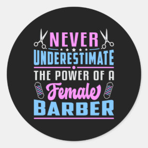 Hair Stylist Barber Scissors Hairdresser Hair Gift Classic Round Sticker
