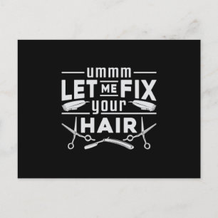 Hair Stylist Barber Scissors Hairdresser Hair Gift Postcard