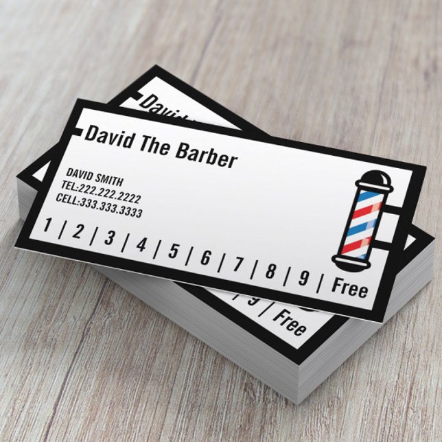 Hair Stylist Barber Simple Border Loyalty Punch (Creator Uploaded)