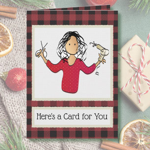 Hair Stylist Beautician Christmas Thank You Card