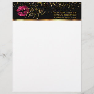 Hair Stylist Beautician Custom Letterhead