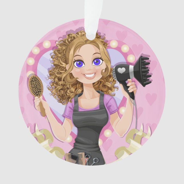 Hair Stylist - Beautician - Hair Salon Ornament (Front)