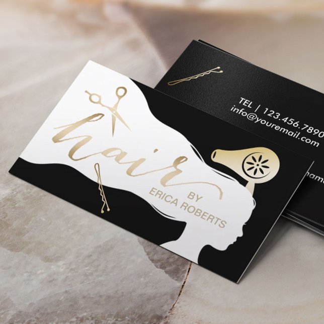 Hair Stylist Beauty Girl Black & Gold Appointments (Creator Uploaded)