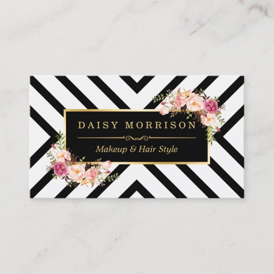 Hair Stylist Beauty Salon Gold Floral Appointment Zazzle Co Uk