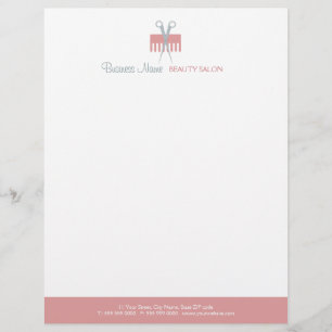Hair Stylist Beauty Salon letterhead