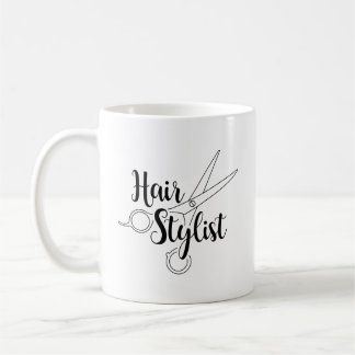 Hair Stylist Black Coffee Mug