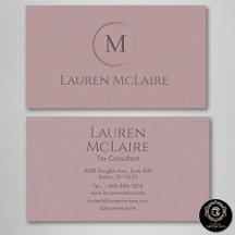 Hair Stylist Blush Monogram Feminine
