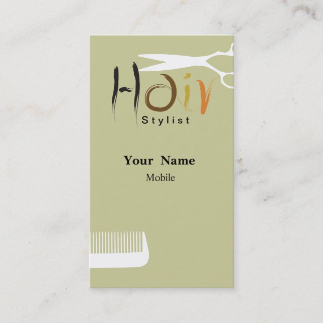 Hair Stylist Business Card (Front)