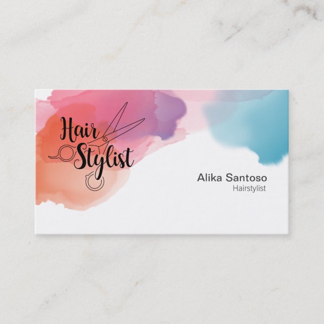 Hair Stylist Business Card (Front)
