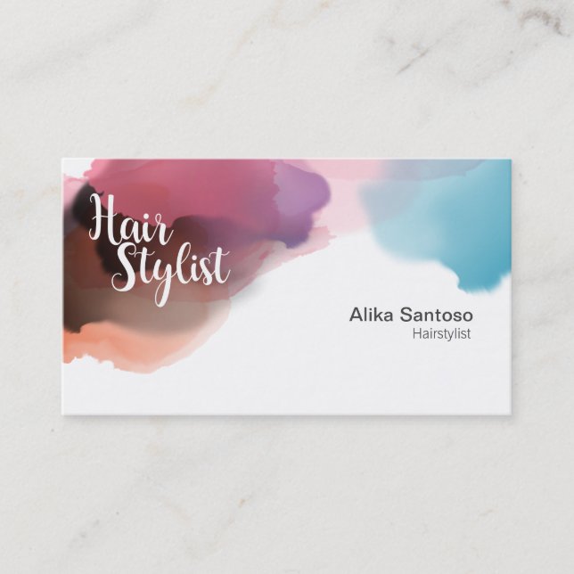 Hair Stylist Business Card (Front)