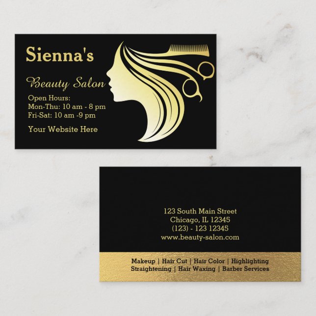 Hair stylist business card (Front/Back)
