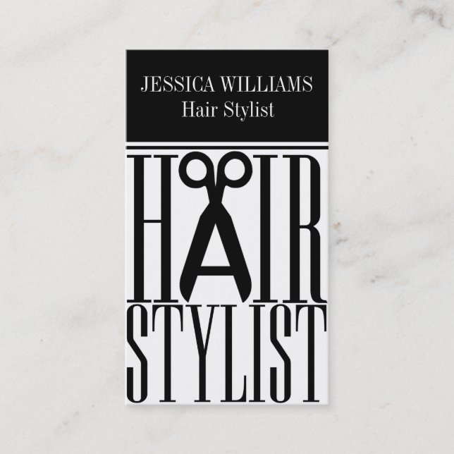 Hair Stylist Business Cards (Front)