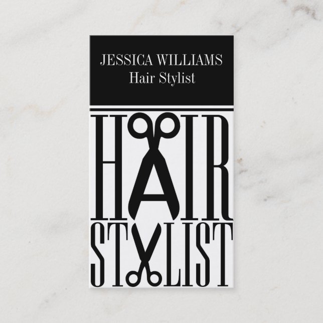 Hair Stylist Business Cards (Front)