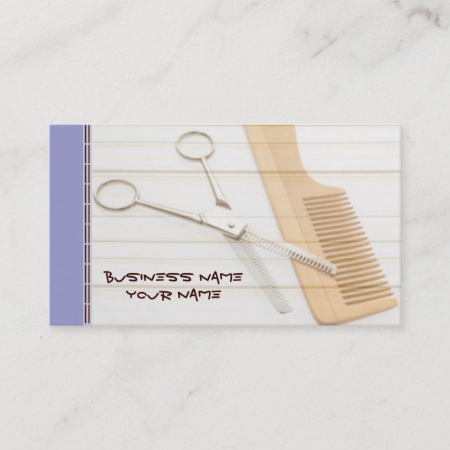 Hair Stylist Business Cards (Front)