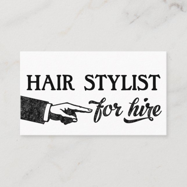 Hair Stylist Business Cards - Cool Vintage (Front)