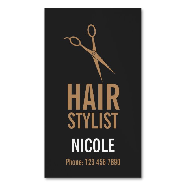 Hair Stylist Card Magnet (Front Vertical)