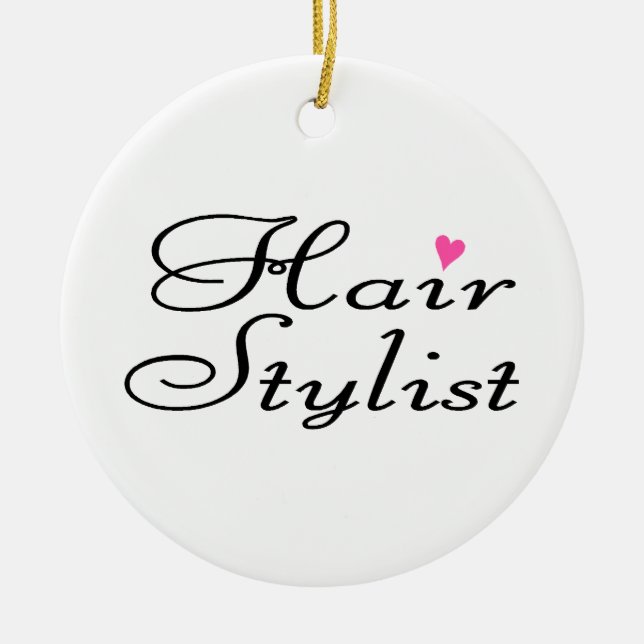 Hair Stylist Ceramic Tree Decoration (Front)