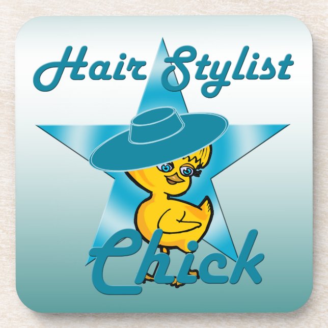 Hair Stylist Chick #7 Coaster (Front)