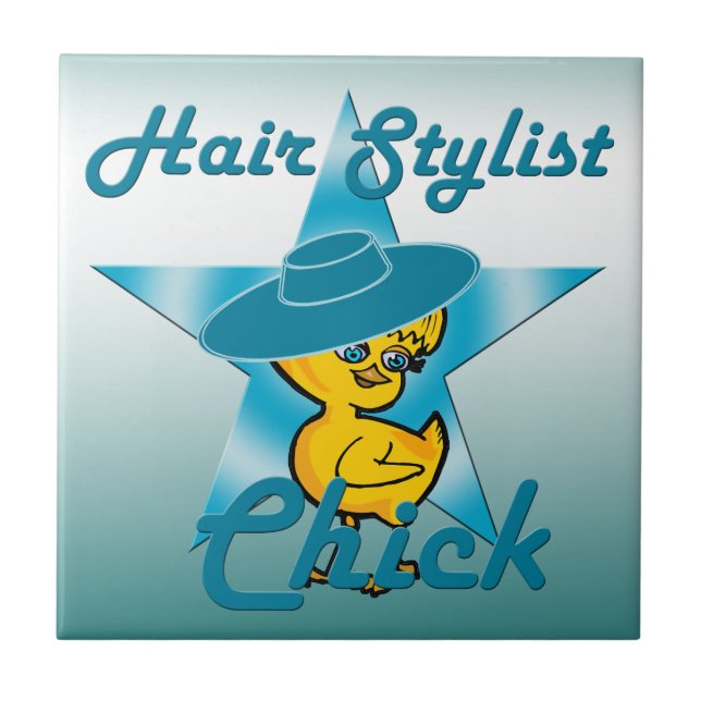 Hair Stylist Chick #7 Tile (Front)