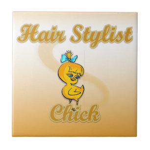 Hair Stylist Chick Tile