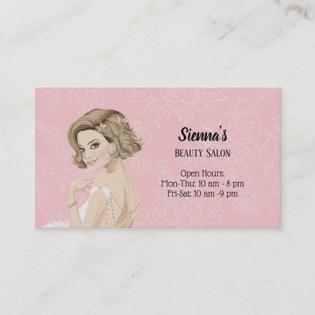 Hair stylist choose background colour business card (Front)