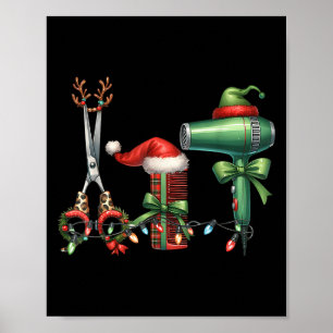 Hair Stylist Christmas Hairdresser Licensed Hairas Poster