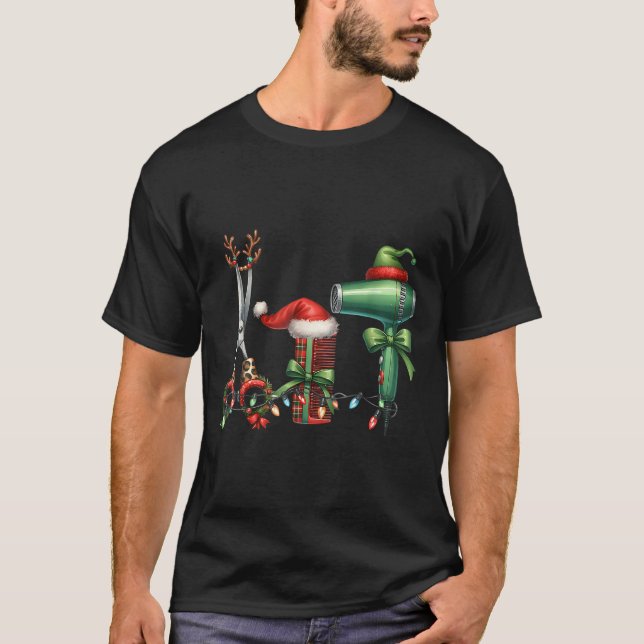 Hair Stylist Christmas Hairdresser Licensed Hairas T-Shirt (Front)