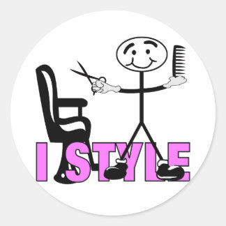 Hair Stylist Classic Round Sticker