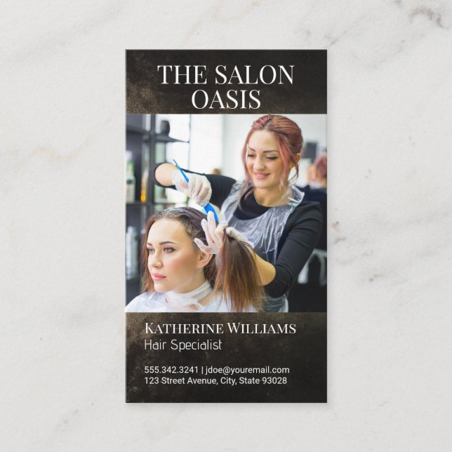 Hair Stylist Colour Womans Hair | Salon Business Card (Front)