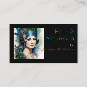Hair Stylist Cosmetologist Make-Up Vintage Woman Business Card