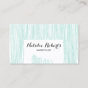 Hair Stylist Custom Teal Hair Colour Hairdresser Business Card