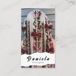 Hair Stylist Cute Scissor Minimalist Blush Pink Business Card