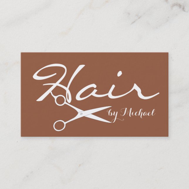 Hair Stylist Elegant Coconut Background #2 Business Card (Front)
