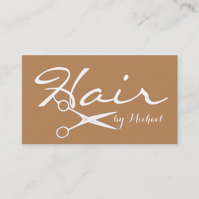 Hair Stylist Elegant Deer Background Business Card (Front)