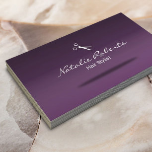 Hair Stylist Elegant Lavender Hairstylist Salon Business Card