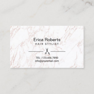 Hair Stylist Elegant Marble Loyalty Punch Card