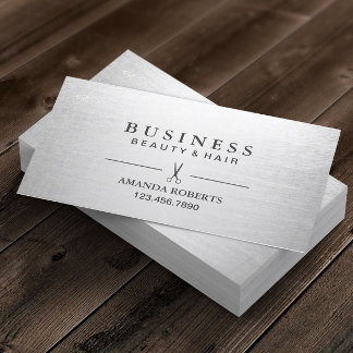 Hair Stylist Elegant Silver Salon Appointment