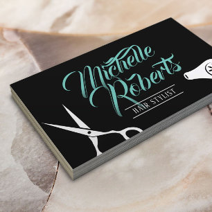 Hair Stylist Elegant Typography Beauty Salon Business Card