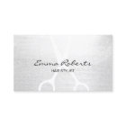 Hair Stylist Elegant White Scissor Minimalist