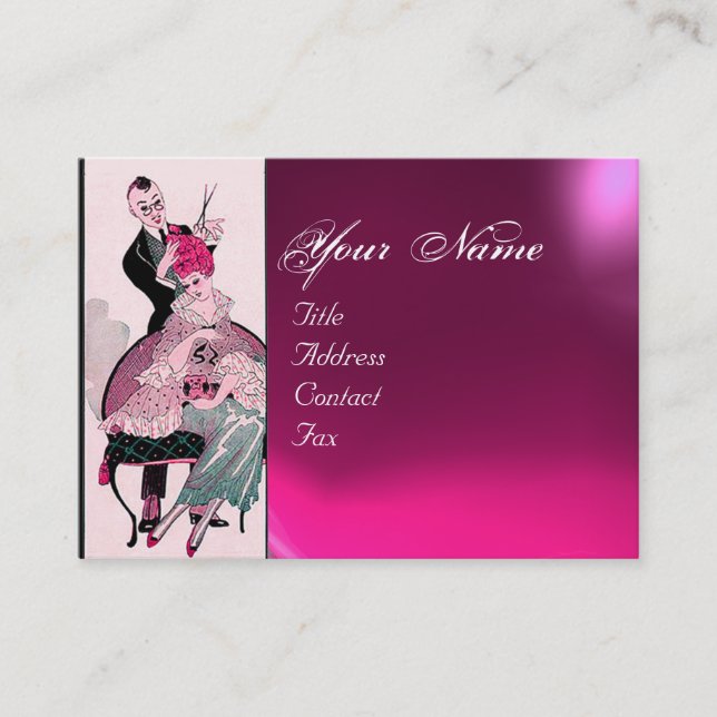 HAIR STYLIST ,FASHION BEAUTY SALON MAKE UP ARTIST BUSINESS CARD (Front)