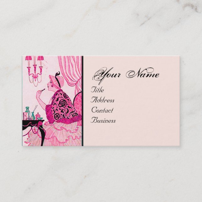 HAIR STYLIST ,FASHION BEAUTY SALON MAKE UP ARTIST BUSINESS CARD (Front)