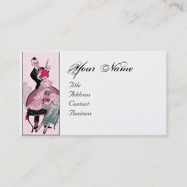HAIR STYLIST ,FASHION BEAUTY SALON MAKE UP ARTIST BUSINESS CARD (Front)